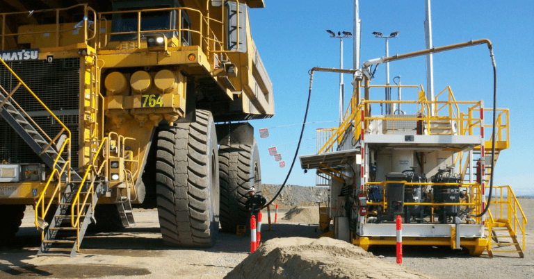 mining haul truck refuelling