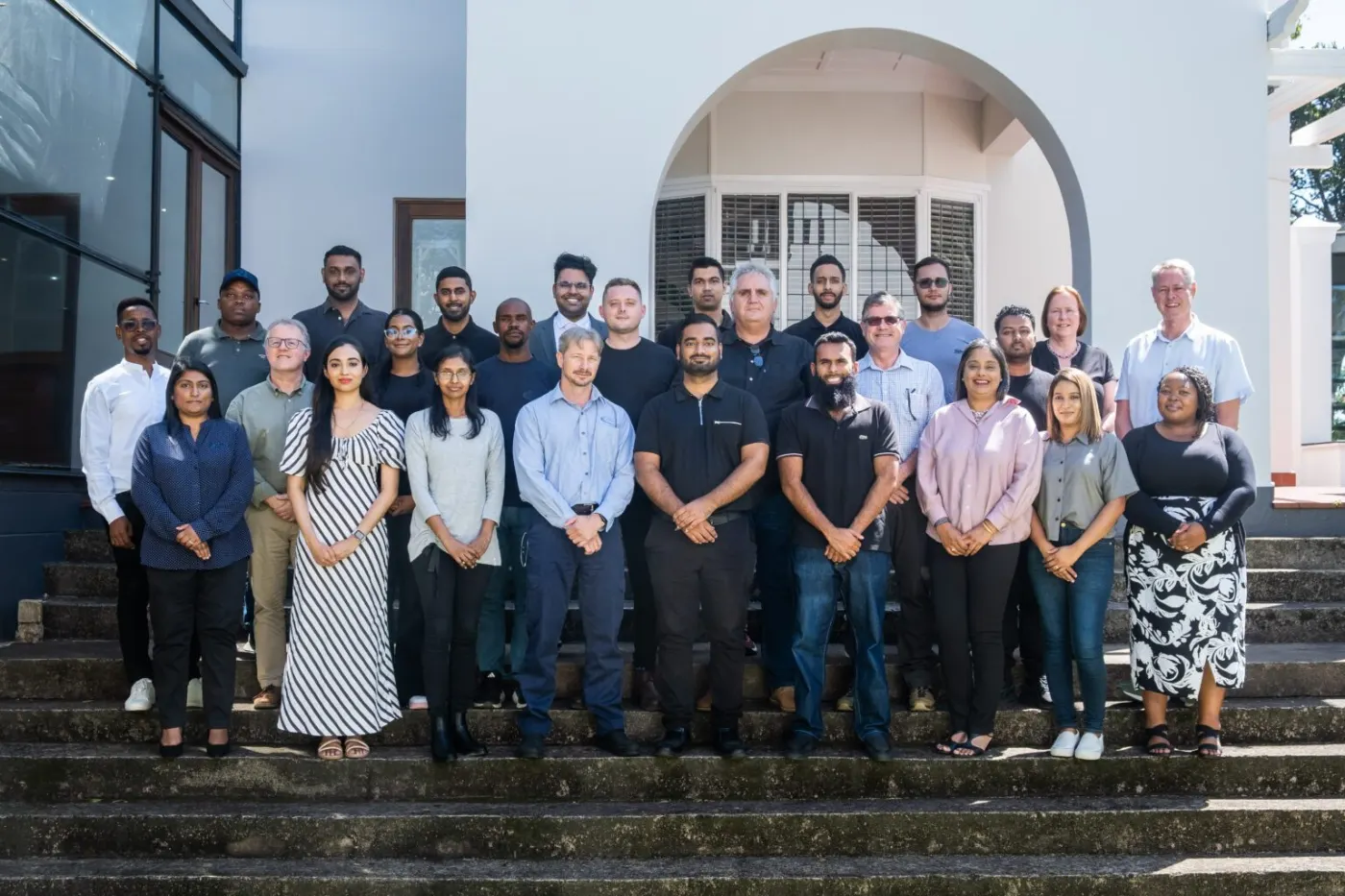 The ECS team outside the ECS offices in Kloof